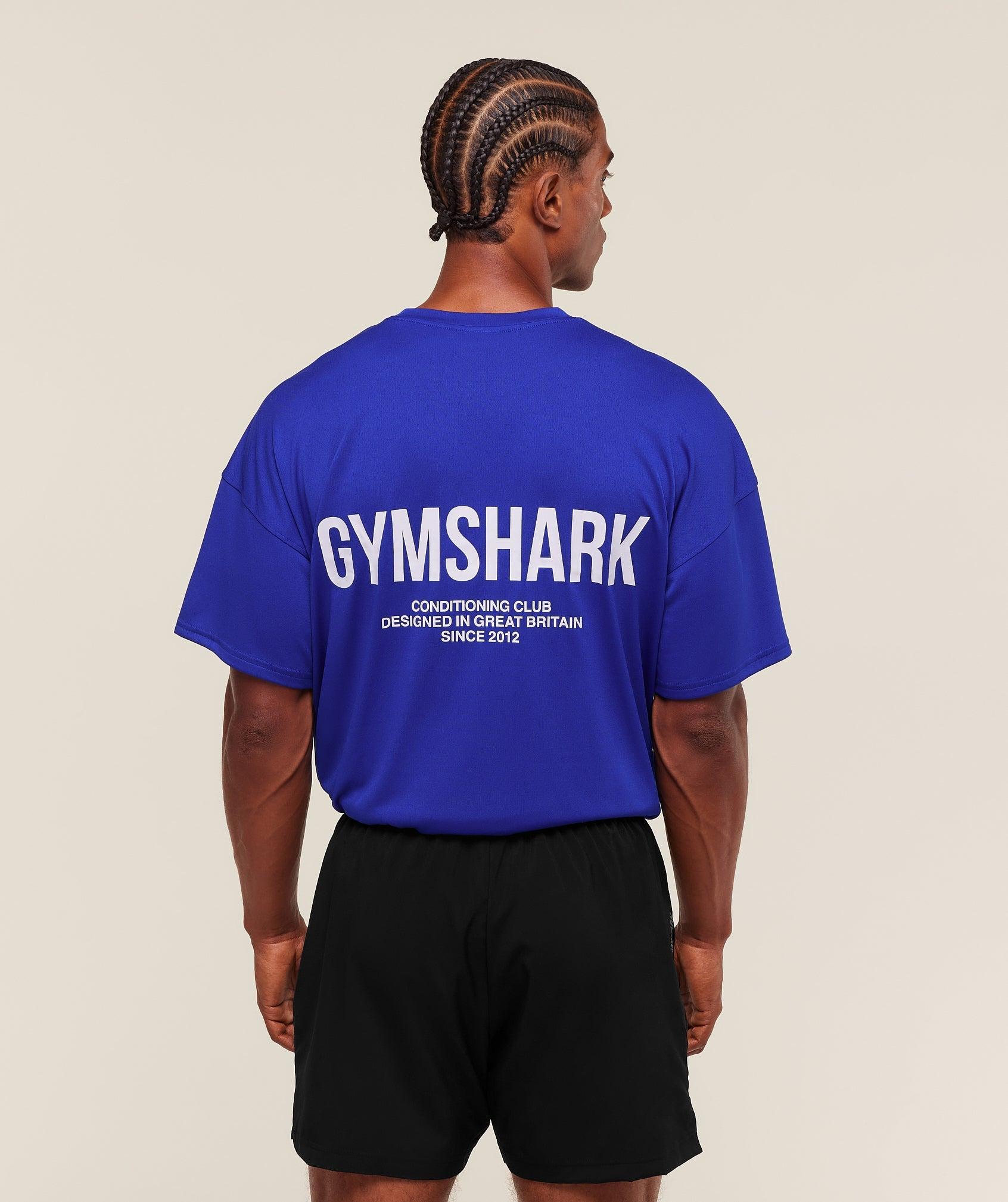 Gymshark Conditioning Club Oversized T-Shirt - Athletic Blue Male Product Image