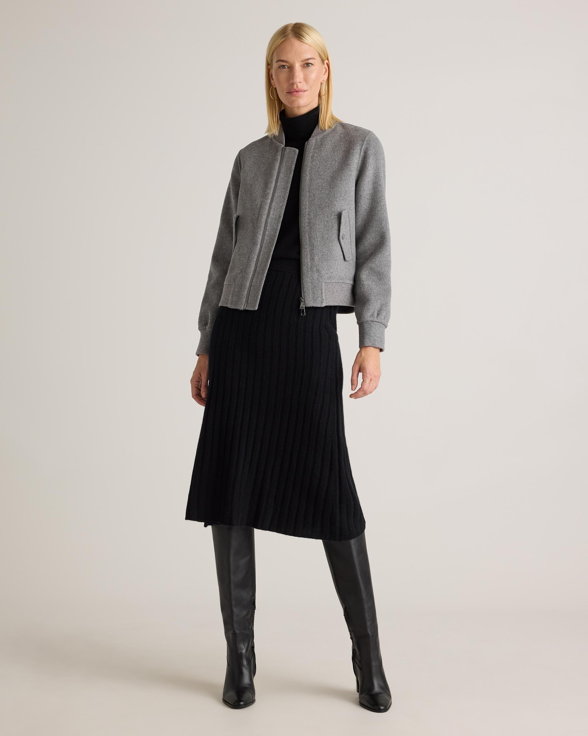 Quince | Women's Double-Faced Merino Wool Bomber Jacket Product Image