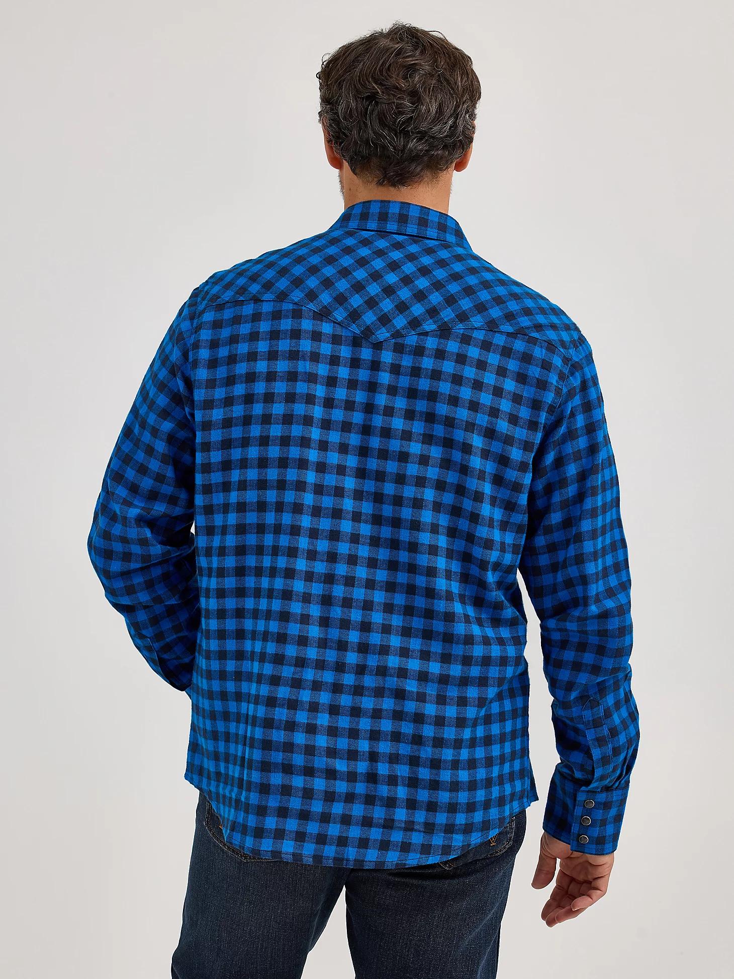 Men's Wrangler Retro® Long Sleeve Flannel Western Snap Plaid Shirt in Buffalo Product Image