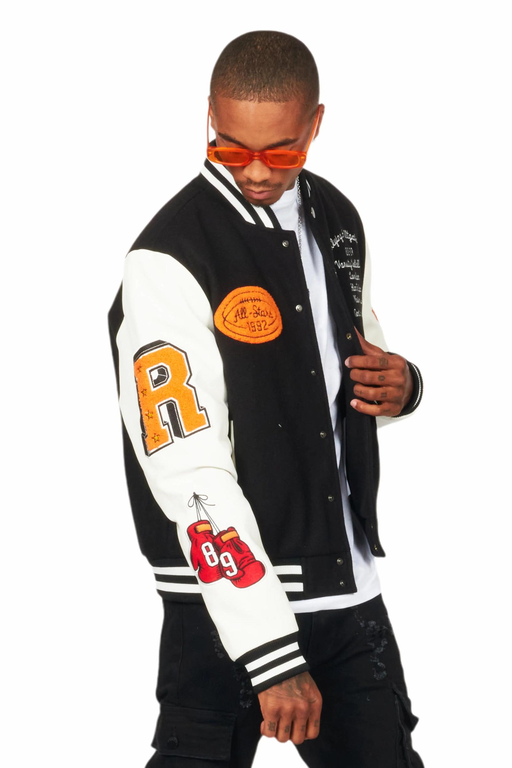 Eisen Black Varsity Jacket Male Product Image