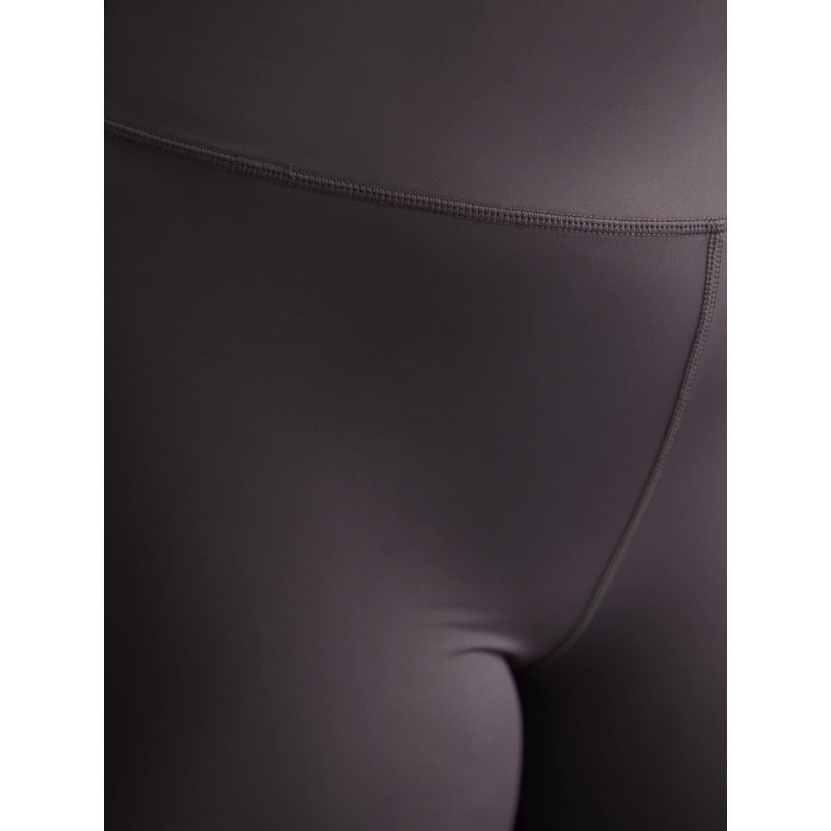 Plus Size Stitch High Rise Butt Lifting Leggings Women Gray Casual High stretch Skinny High Rise Dailywear Leggings BloomChic 12/L Product Image