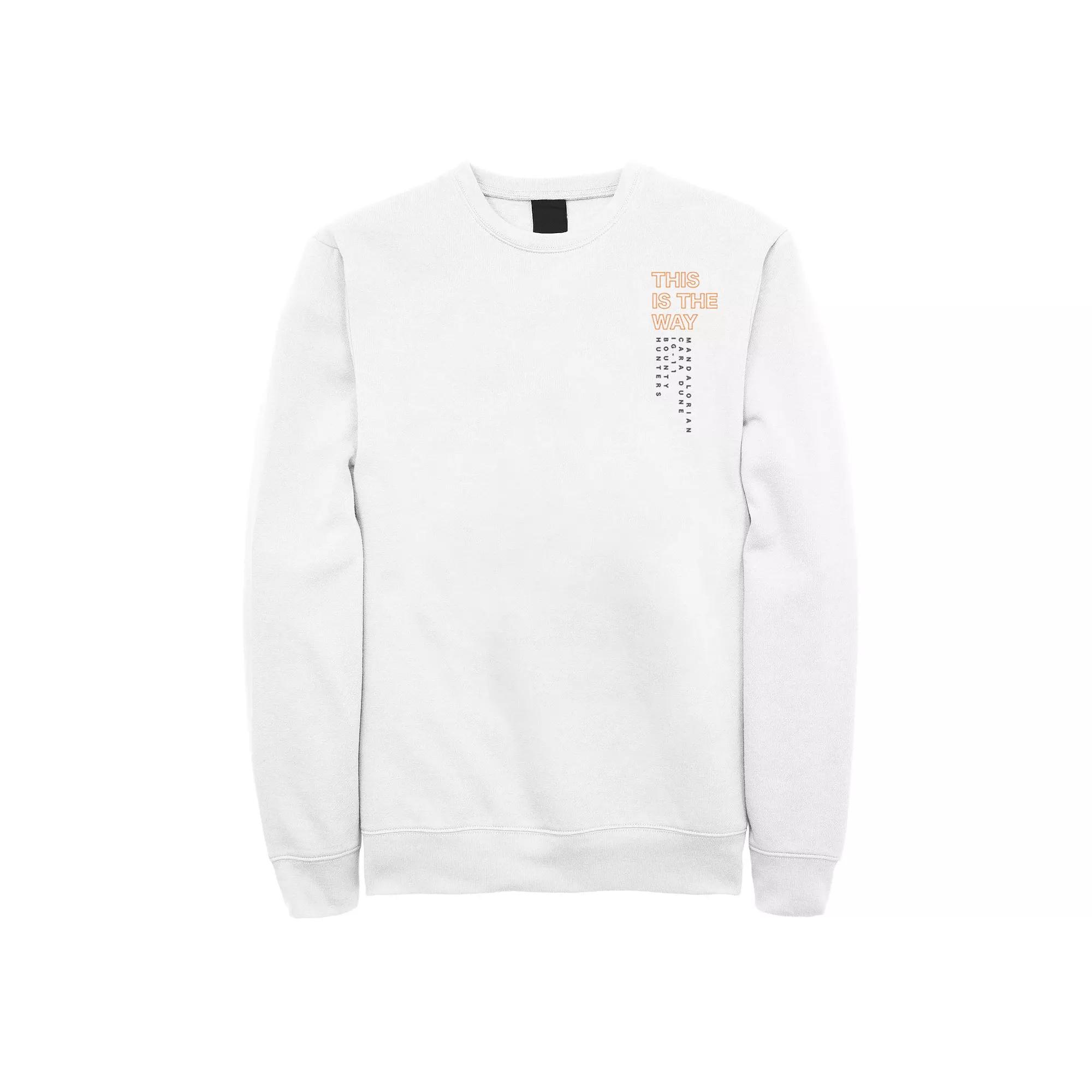 Men's Star Wars: The Mandalorian The Way Text Sweatshirt,  Product Image