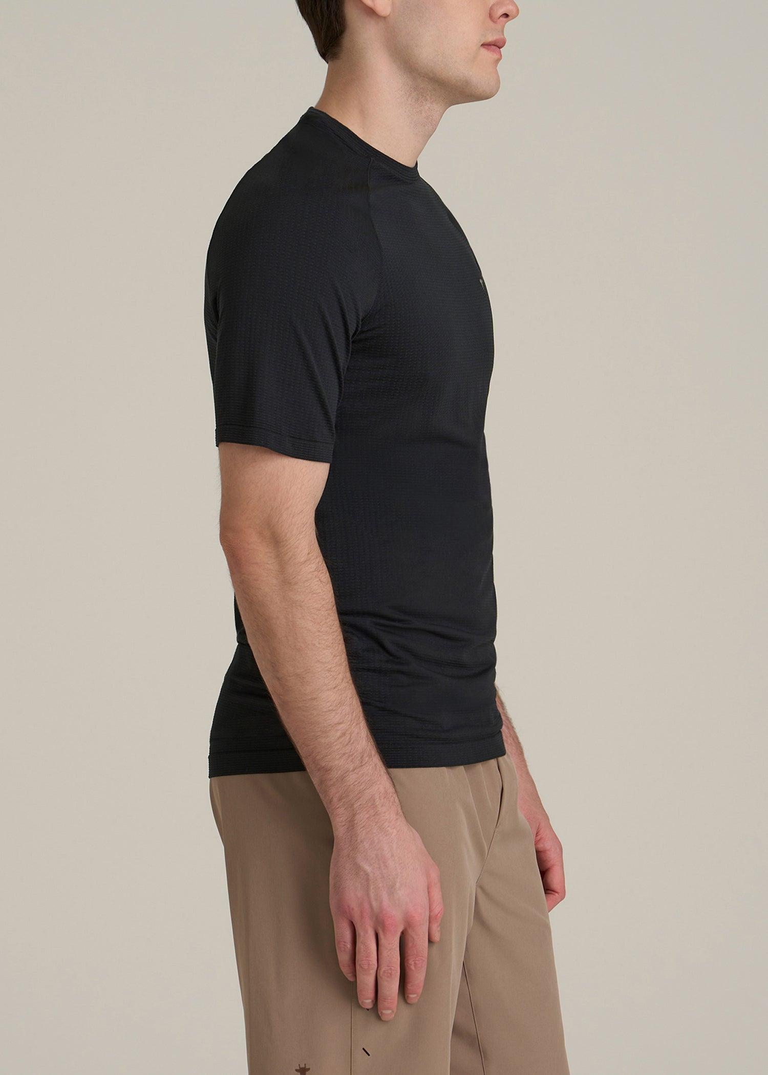 Vented Training Top for Tall Men in Black Male Product Image