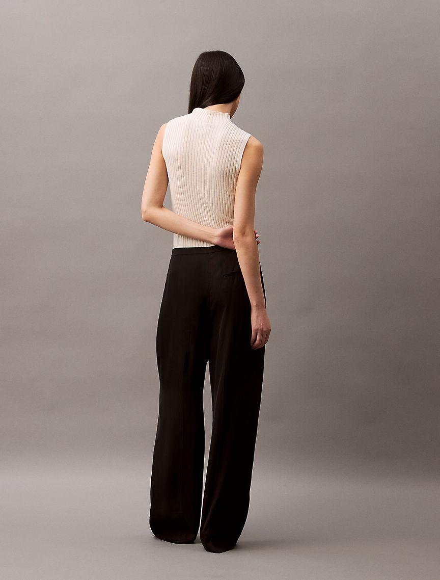 Silk Cashmere Mock Neck Tank Top Product Image