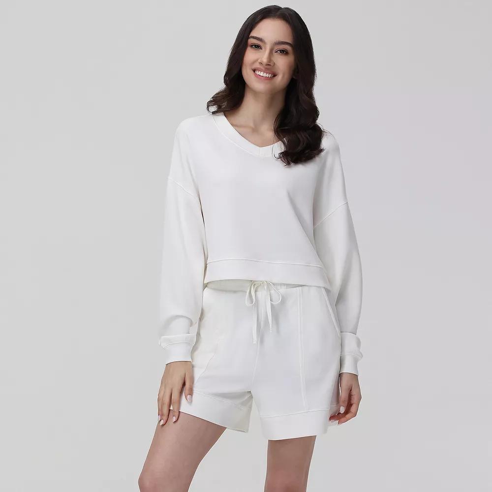 Women's Adyson Parker V-Neck Pajama Top & Pajama Shorts Set, Girl's,  Product Image