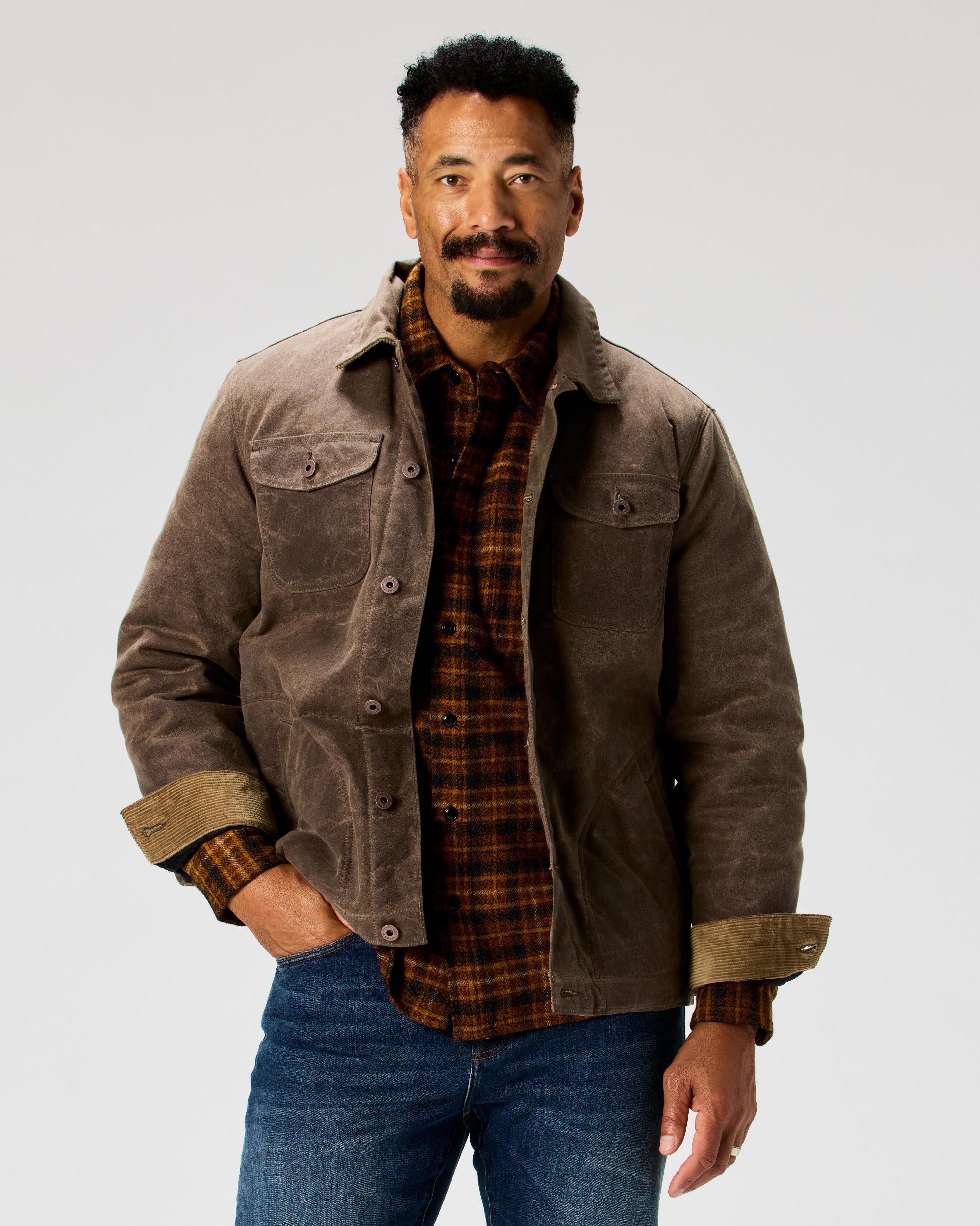 Flannel-Lined Quilted Waxed Rancher Jacket Product Image