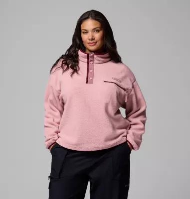 Columbia Womens Helvetia II Cropped Half Snap Fleece Pullover - Plus Size- Product Image