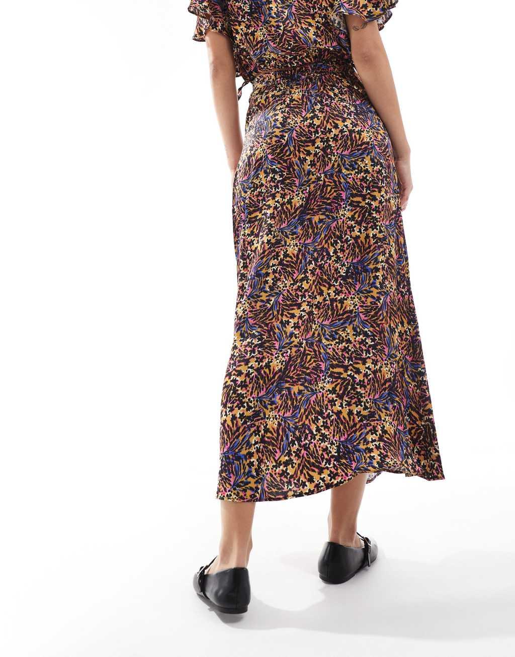 Scalpers mini corde print skirt in multicolor   Product Image