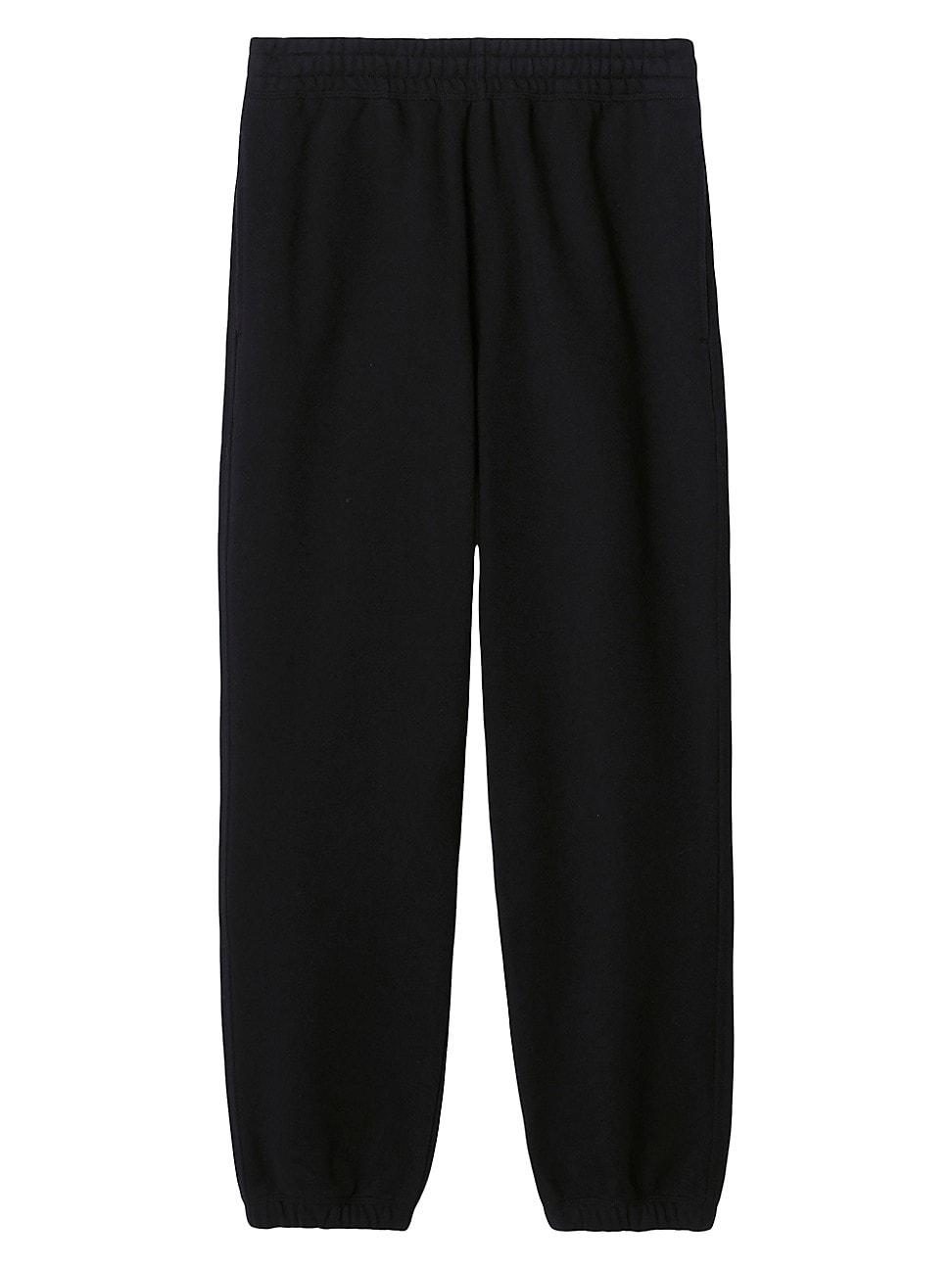 Mens Check Label Cotton Jogging Pants Product Image