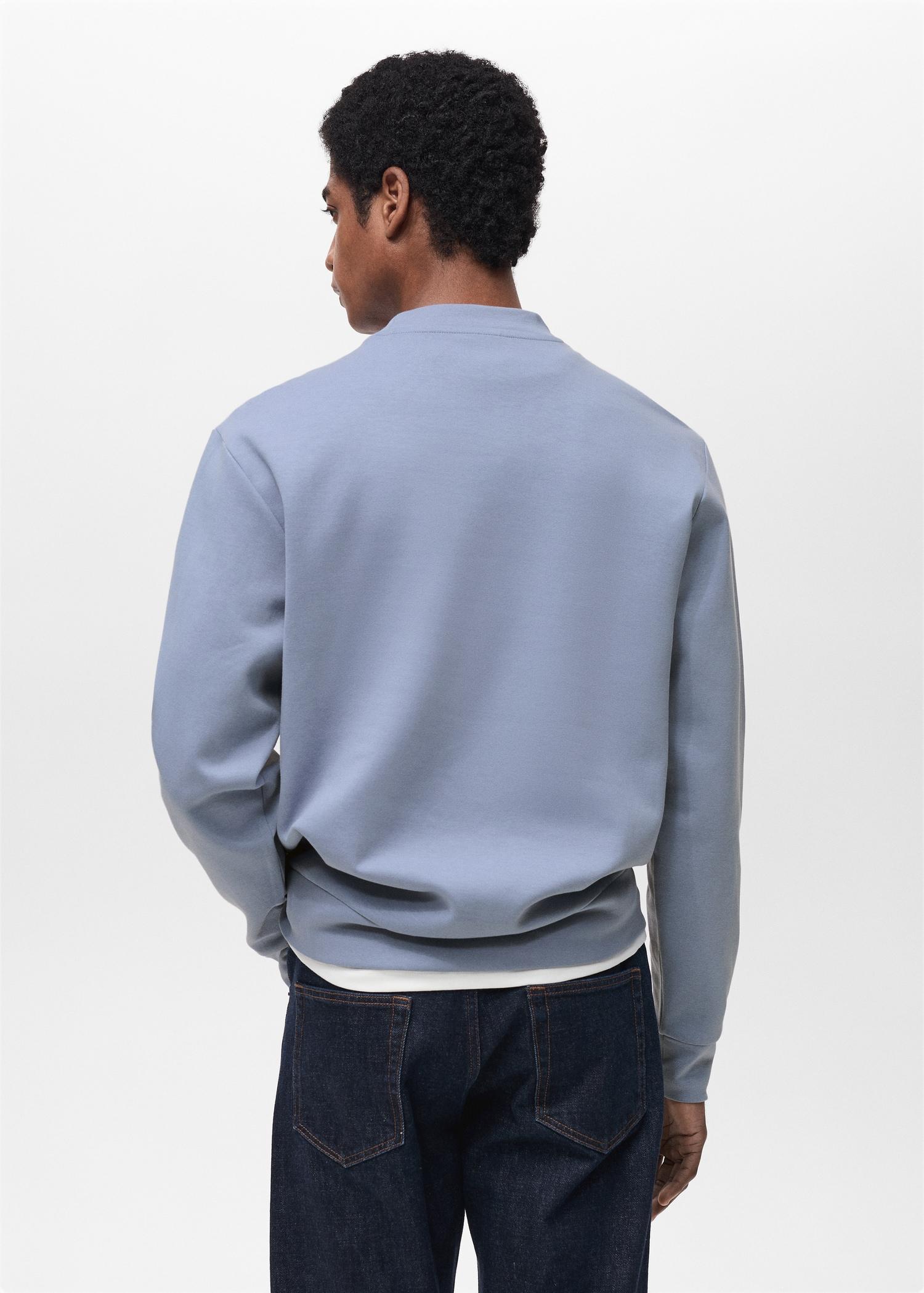 Regular-fit cotton sweatshirt - Men | MANGO USA Product Image