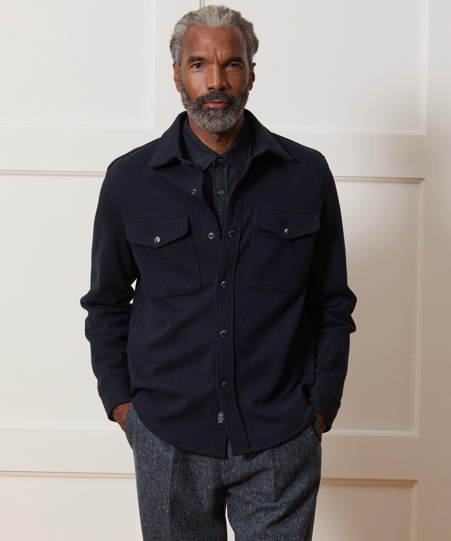 Knit Military Shirt Jacket Product Image