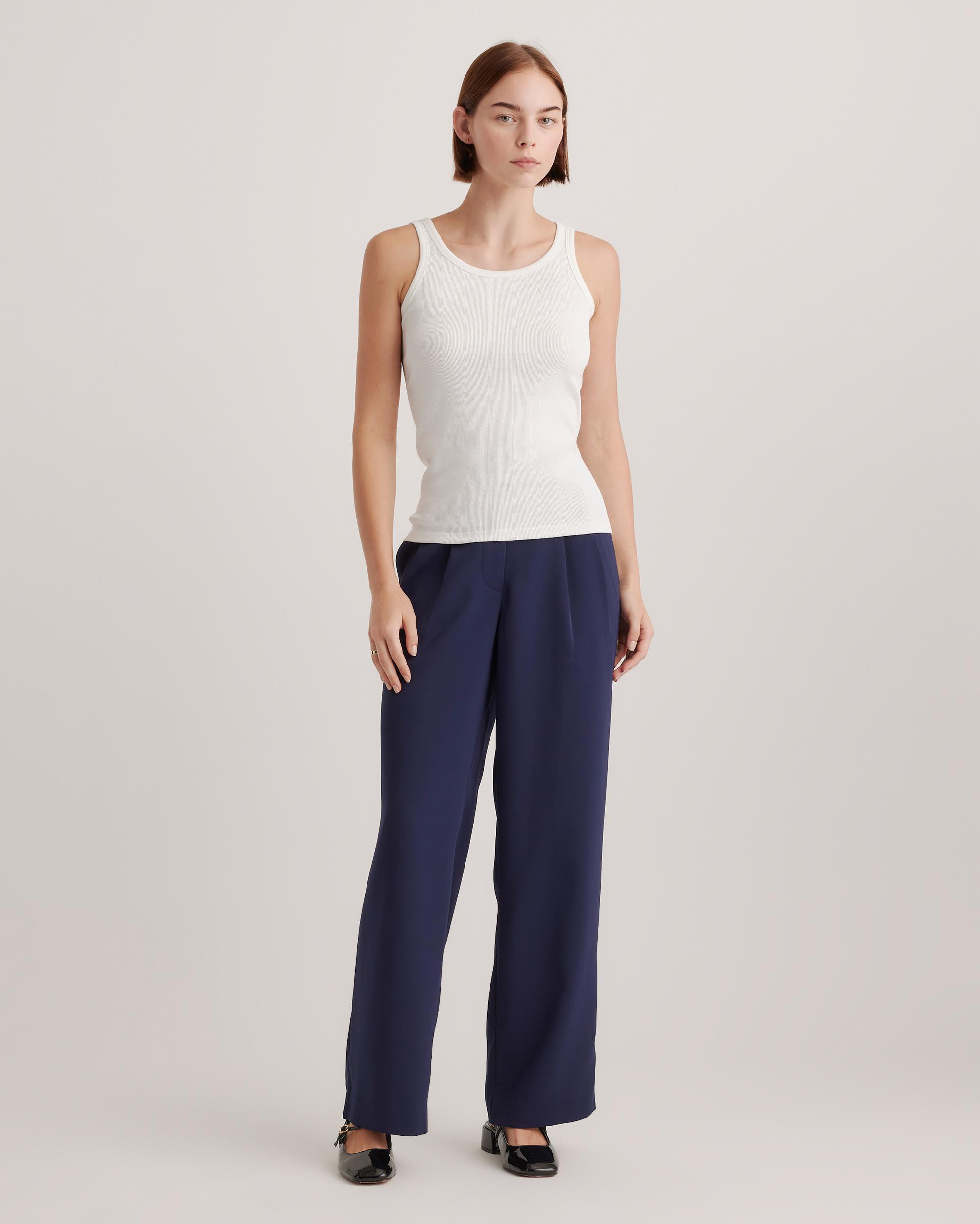 Quince | Women's Micro-Rib Scoop Neck Tank Top Size XL, Organic Cotton Product Image