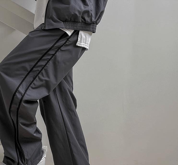 RT No. 11266 STRIPED SPORT STRAIGHT PANTS Product Image