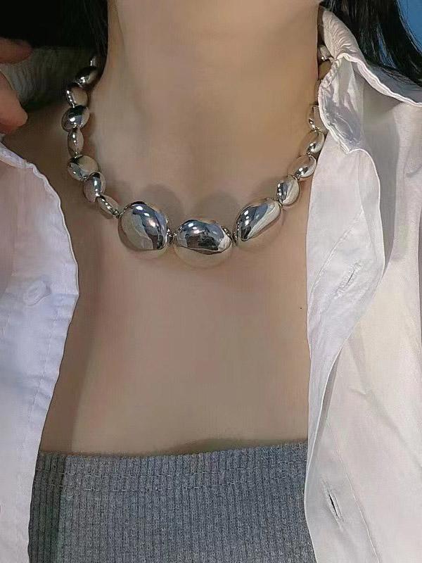 Shiny Solid Color Necklaces Accessories Product Image