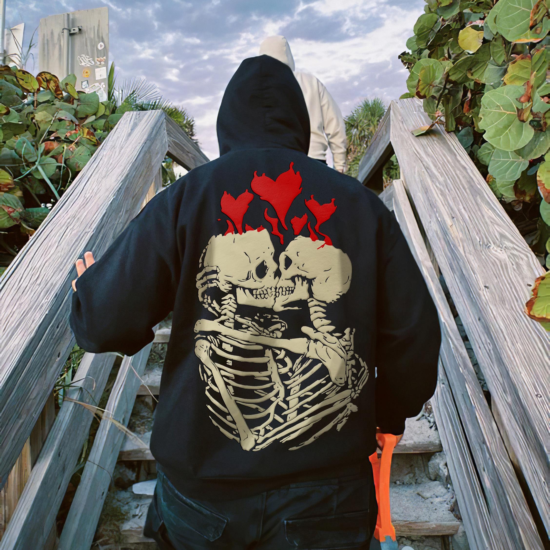 Til Death Do Us Part Graphic Puff Print Hoodie Product Image