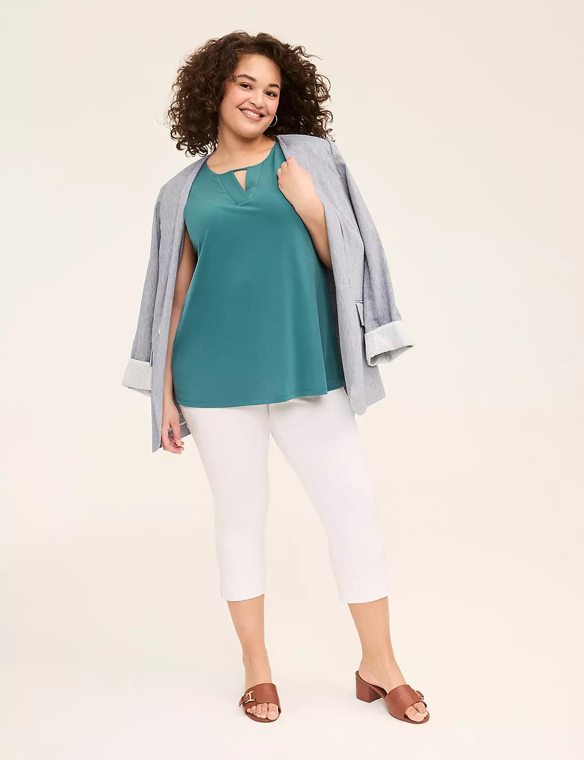 Notch-Neck Cutout-Detail Tank Product Image