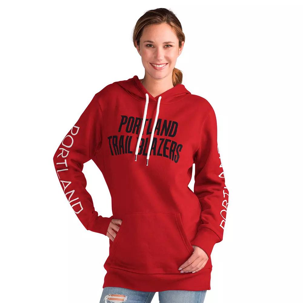 Women's G-III 4Her by Carl Banks Red Portland Trail Blazers Base Coach Pullover Hoodie,  Product Image