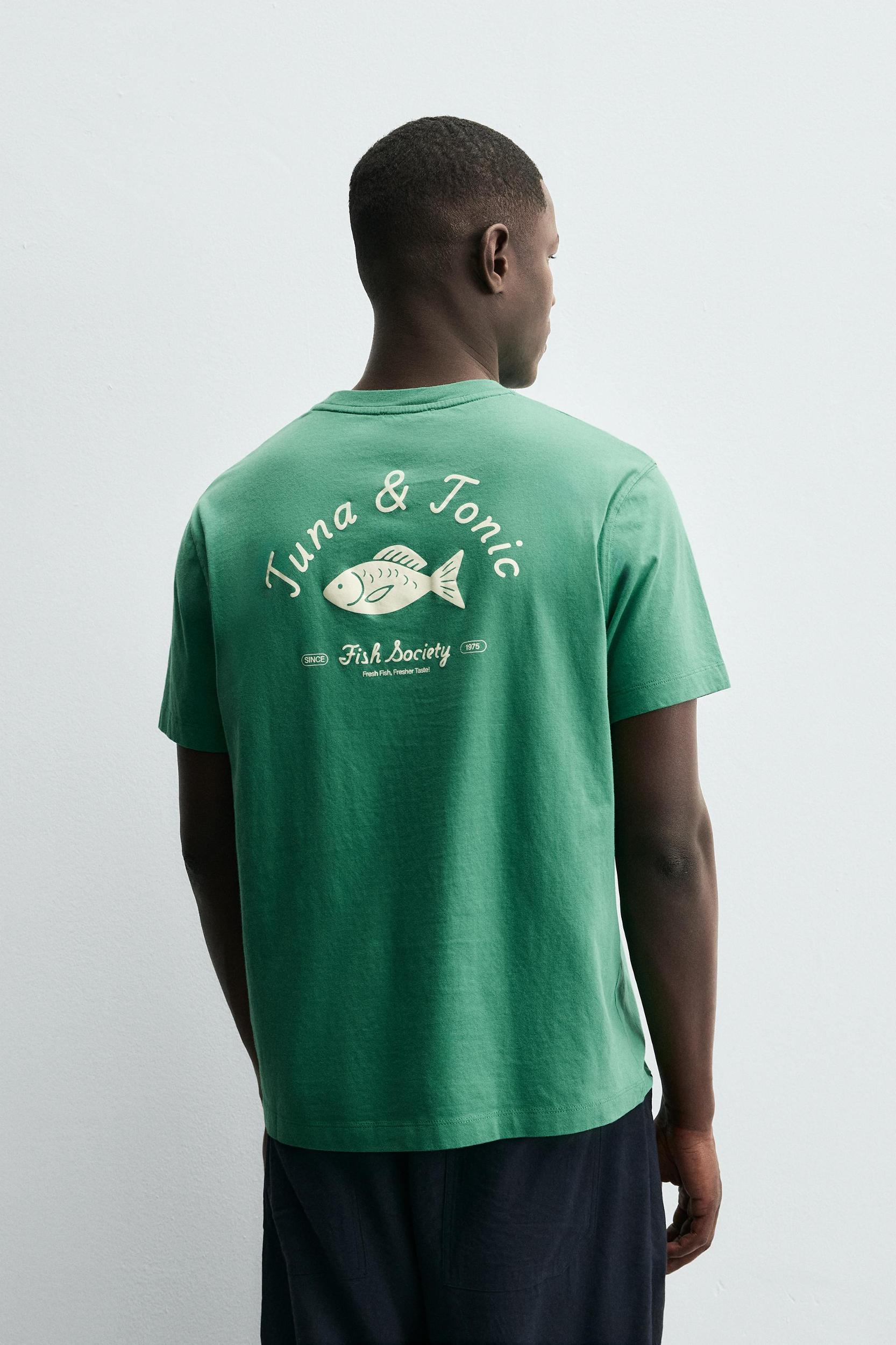 FISH EMBROIDERY T-SHIRT Product Image