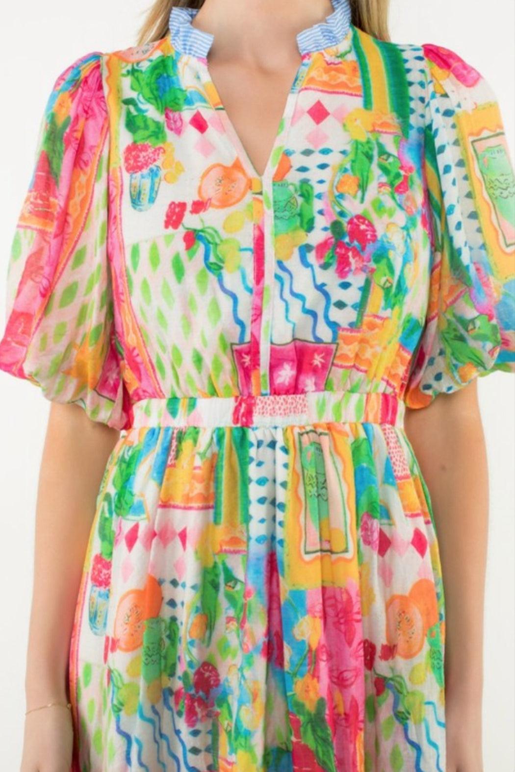 Summer Print Midi Dress Product Image