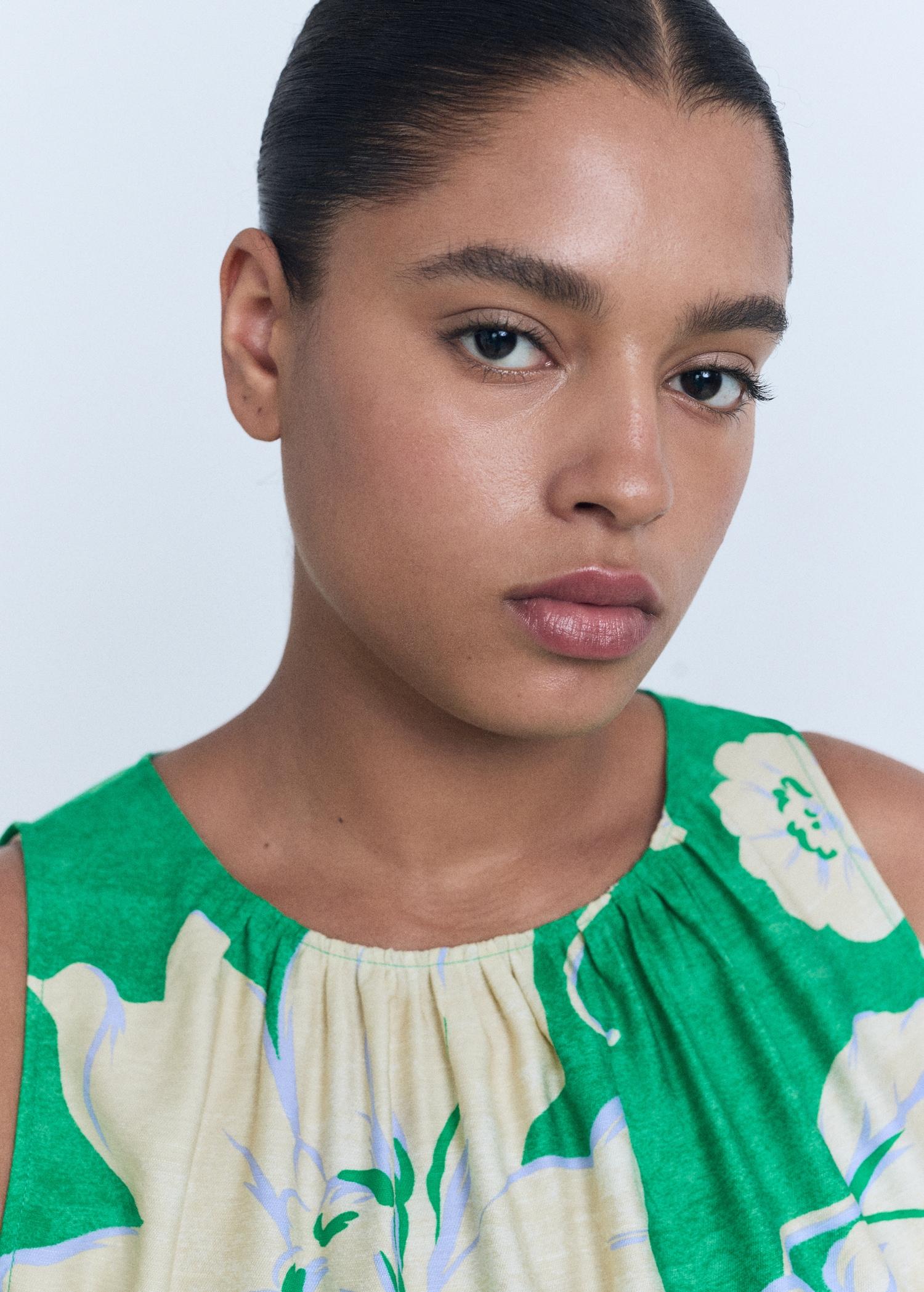 Belt printed jumpsuit - Women | MANGO USA Product Image