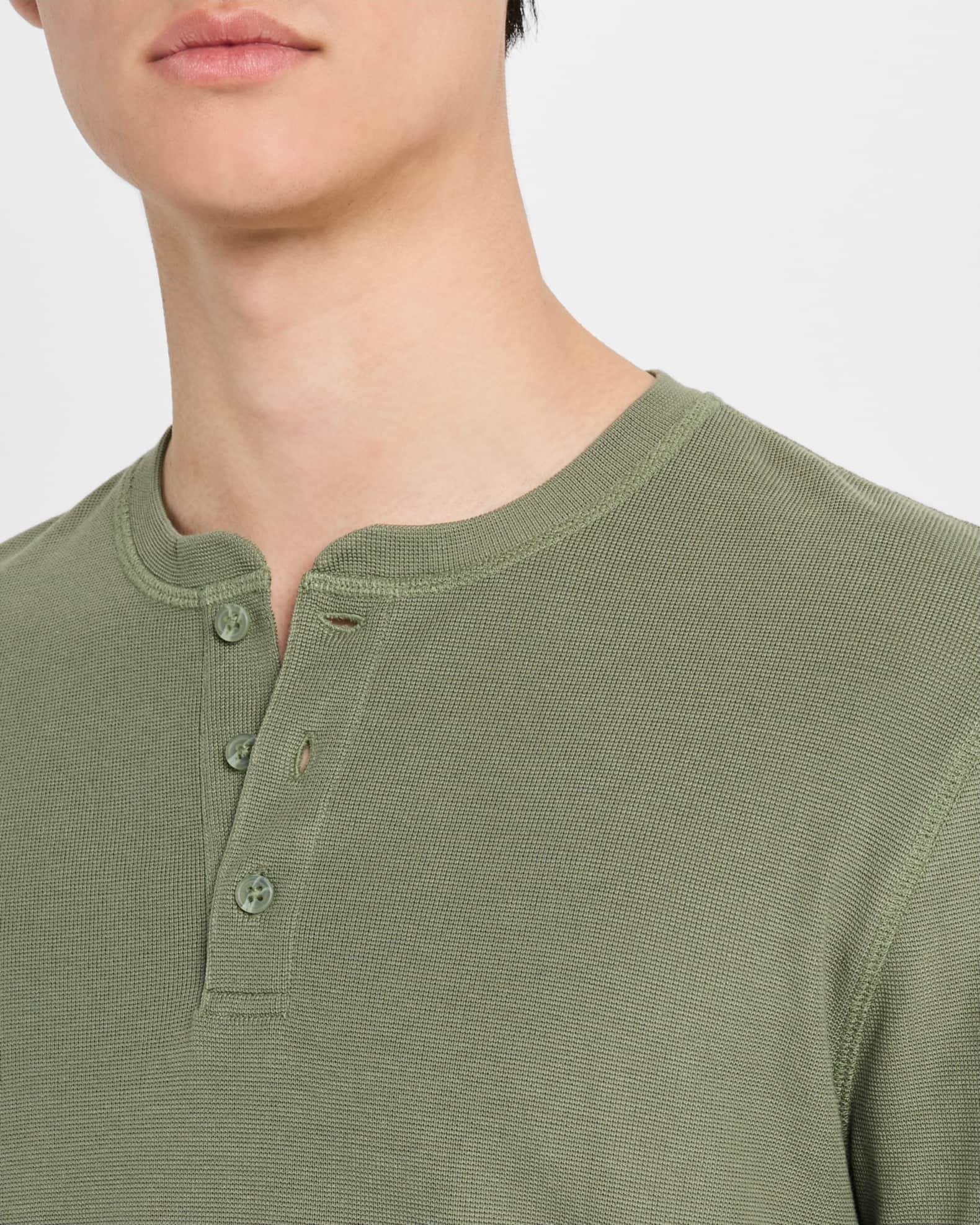 Men's Pima Cotton Waffle Henley Shirt Product Image