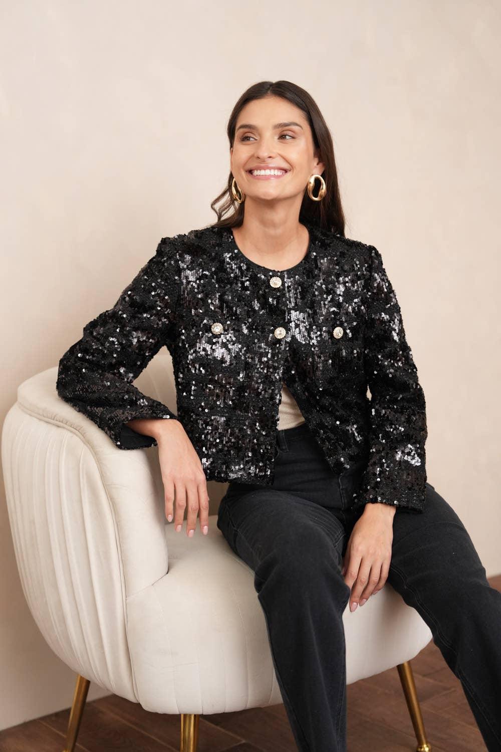 Sequin Tweed Jacket Product Image