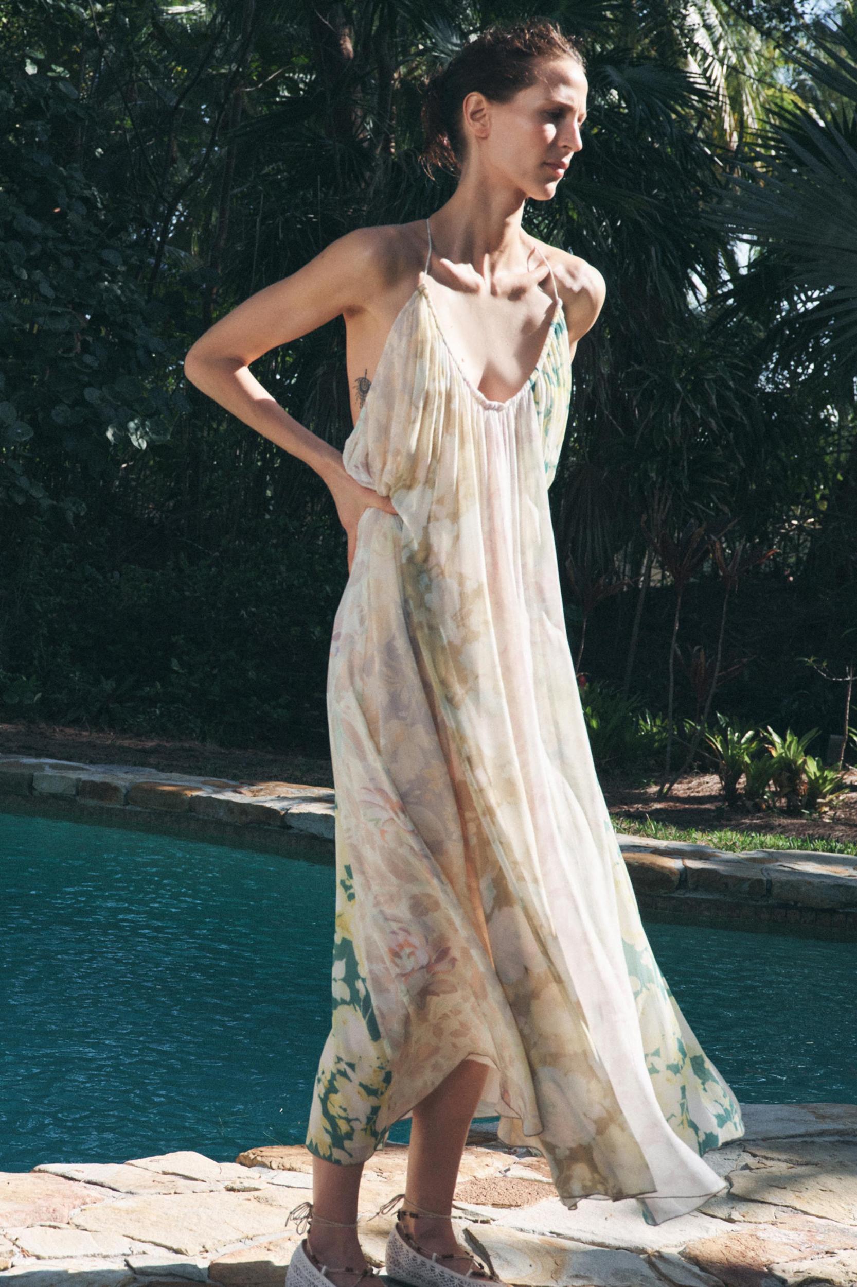 FLORAL PATCHWORK DRESS ZW COLLECTION Product Image