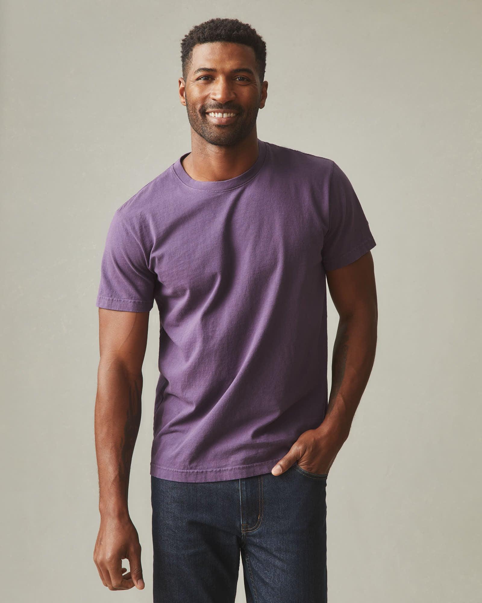 Men's Vintage Crew Tee - Washed Navy Cosmos Product Image