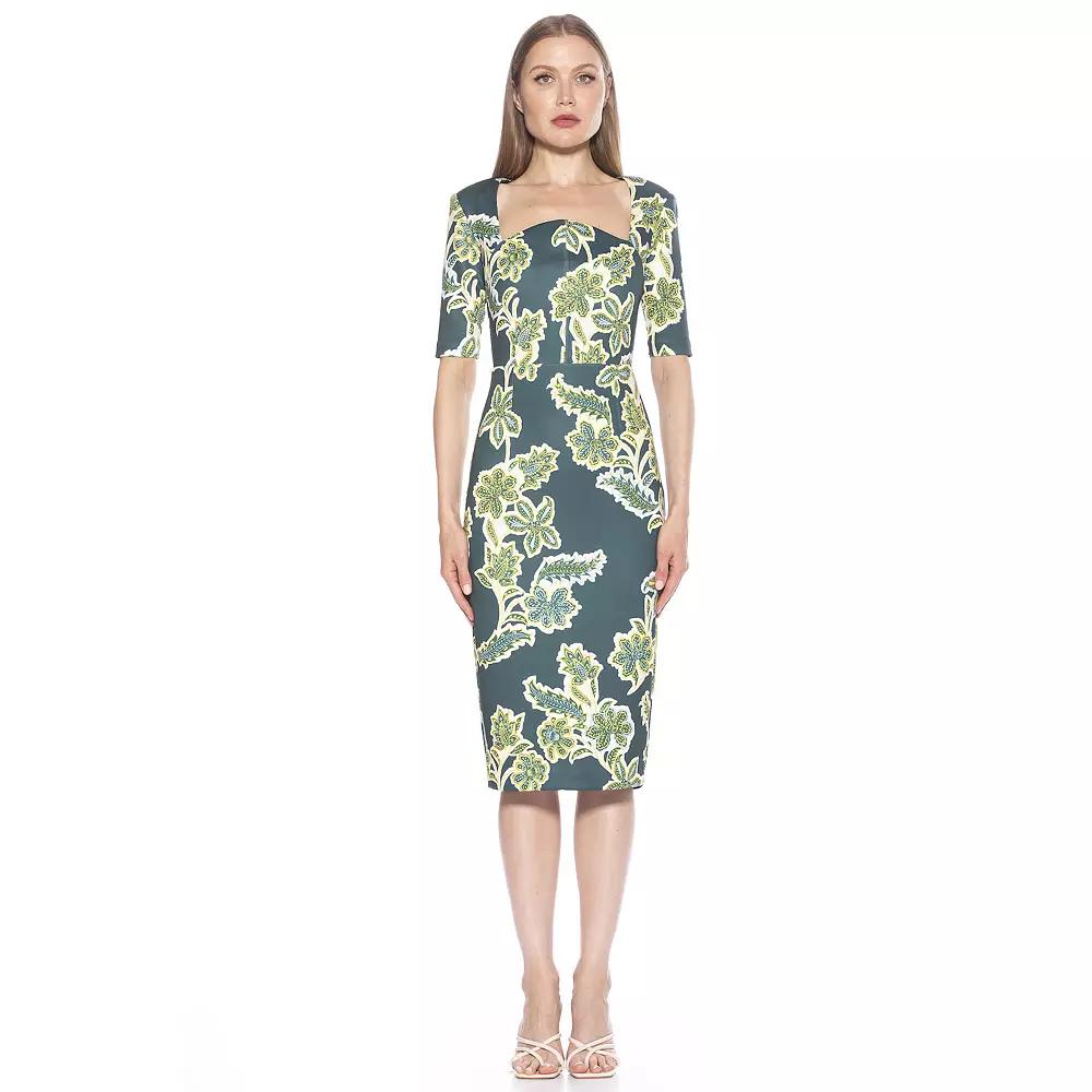 Women's ALEXIA ADMOR Freya Short Sleeve Midi Sheath Dress,  Product Image