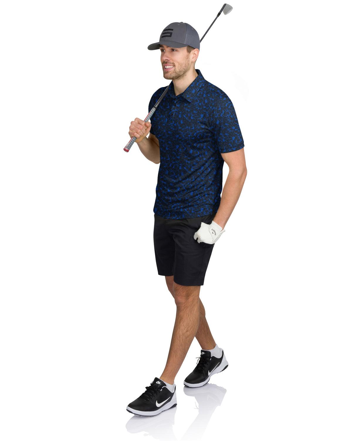 Three Sixty Six Men’s Print Golf Polos Male Product Image