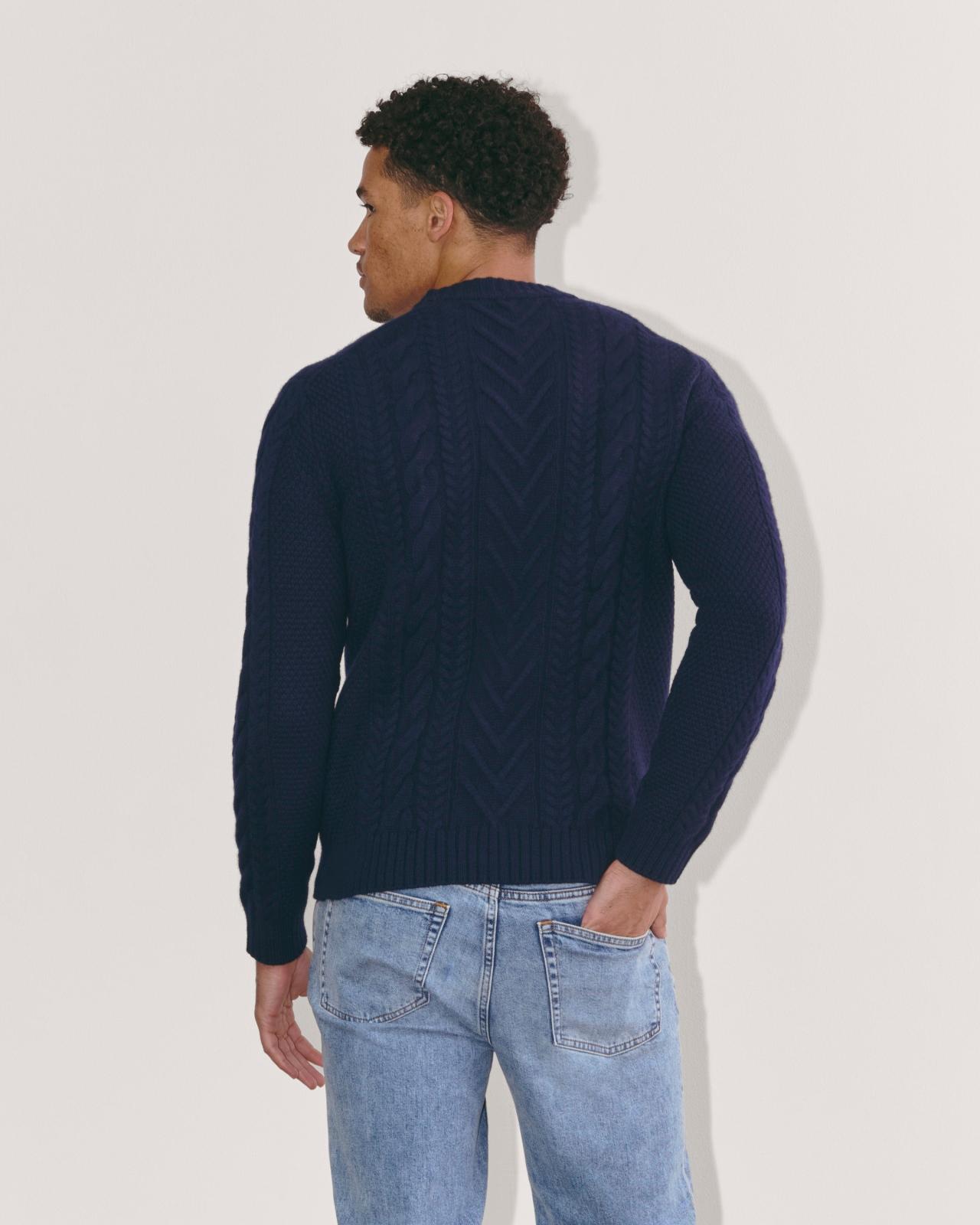The Felted Merino Cable-Knit Crew Product Image