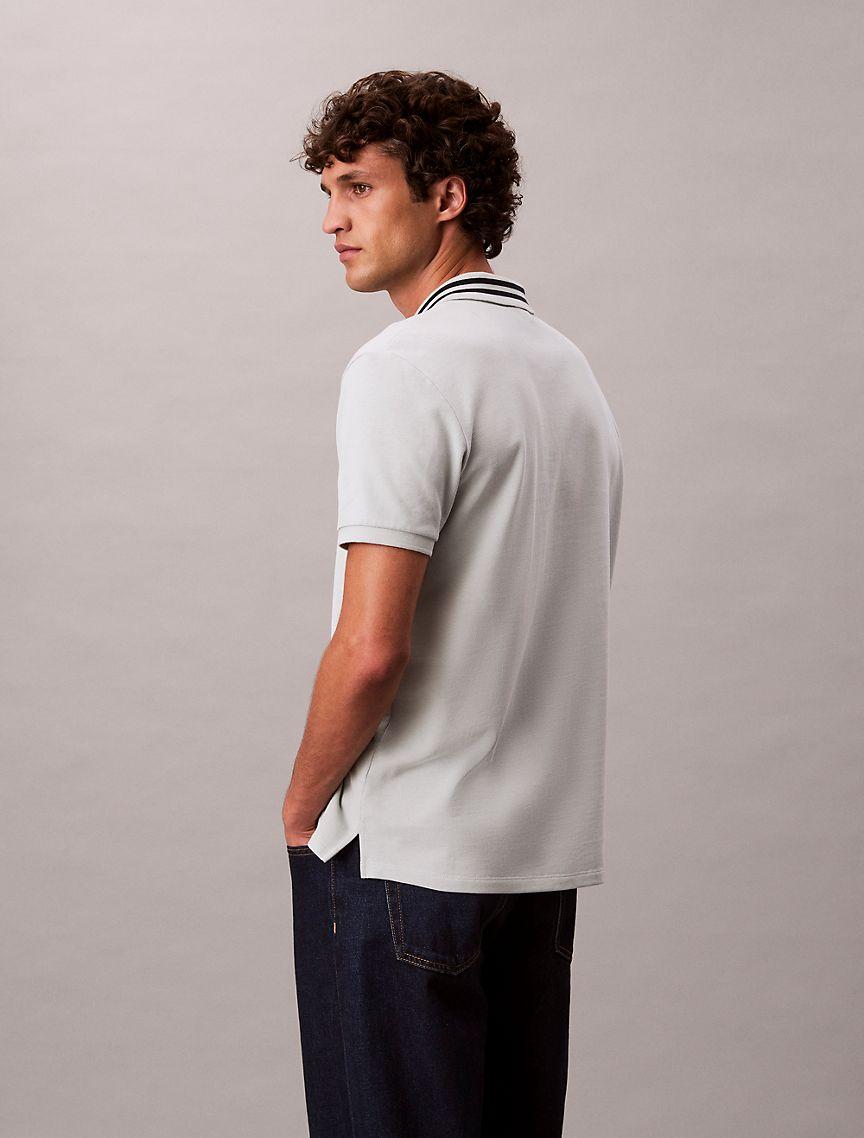 Monogram Logo Pique Tipped Classic Polo Shirt Product Image