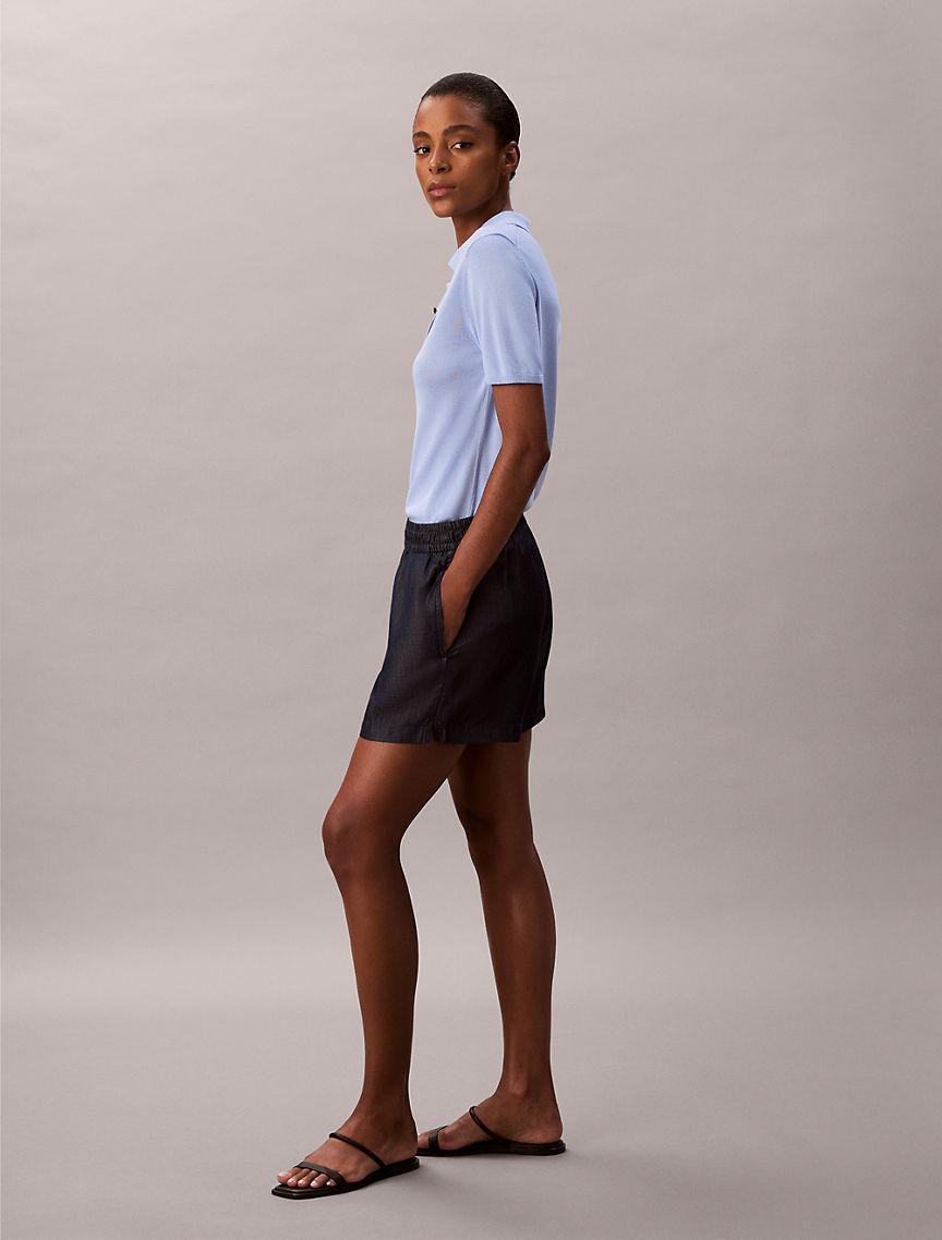 Denim Pull-On Shorts Product Image