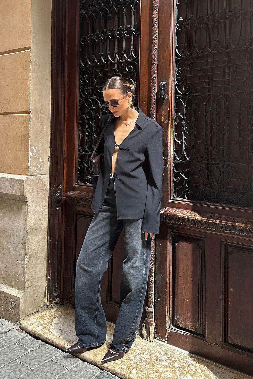 Straight Mid Waist Jeans Product Image