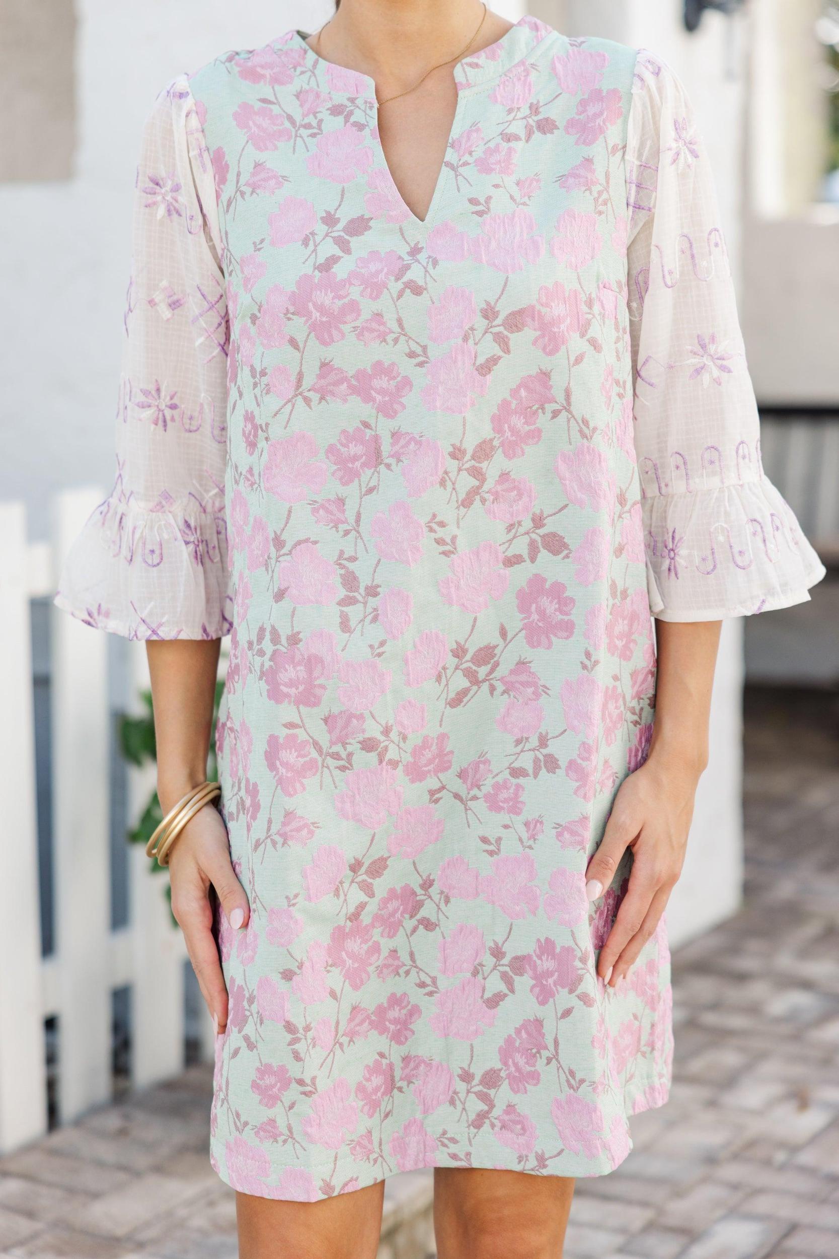 The Gracious Pink Floral Dress Female Product Image