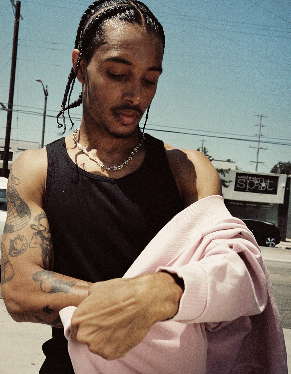 RSQ Mens Classic Ribbed Tank  - BLACK Product Image