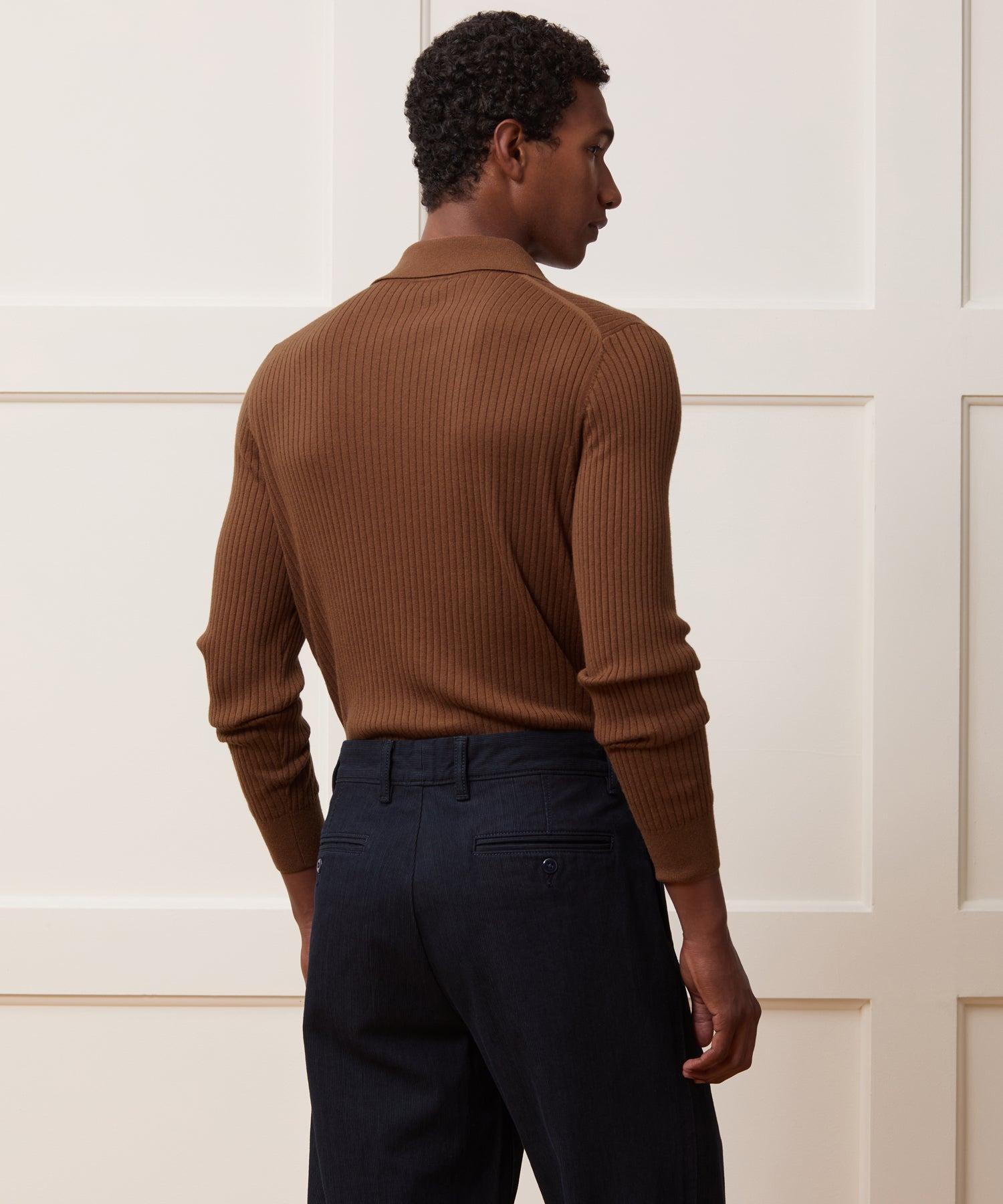 Silk-Cashmere Ribbed Montauk Sweater Polo Product Image