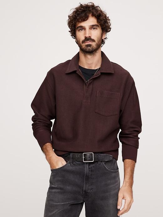 French Terry Rugby Sweatshirt Product Image