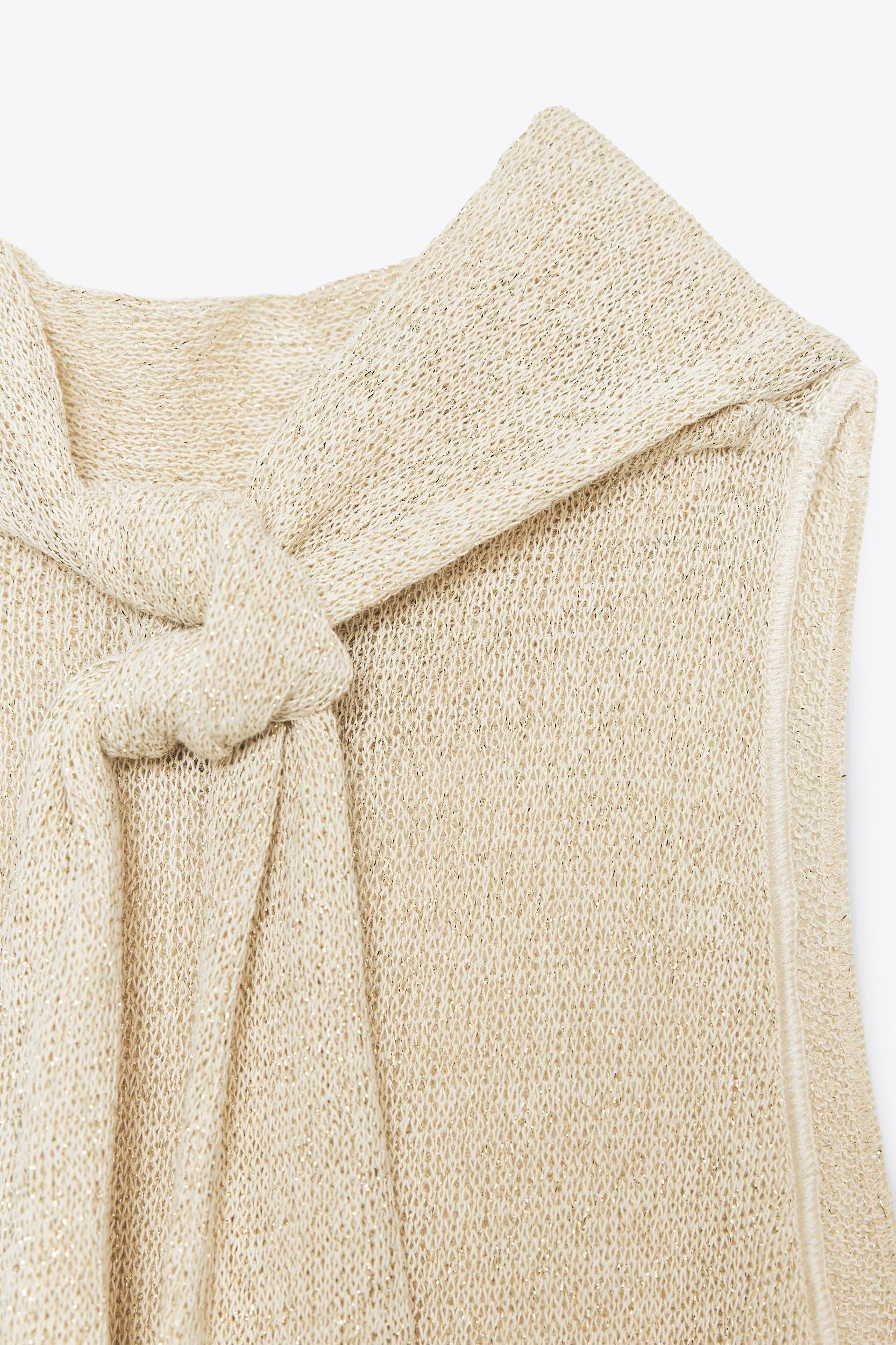 HALTER TOP WITH METALLIC THREAD Product Image