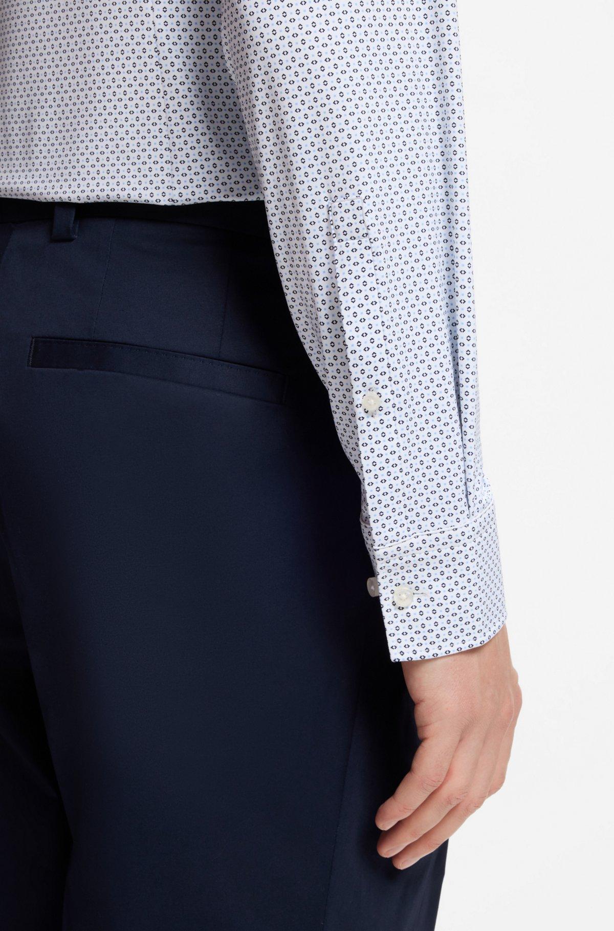 Printed slim-fit shirt in stretch jersey Product Image
