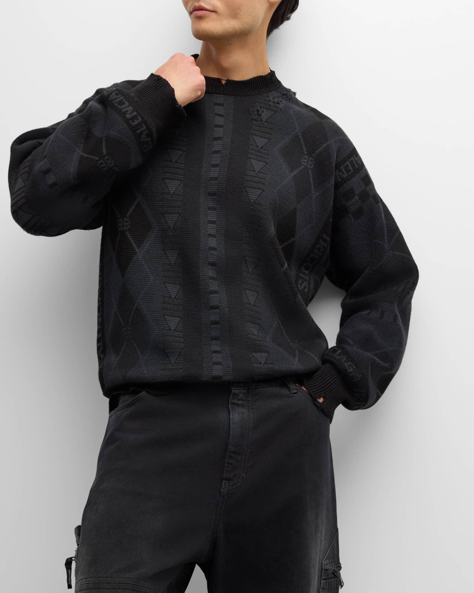 Men's Jacquard Crew Sweater Product Image