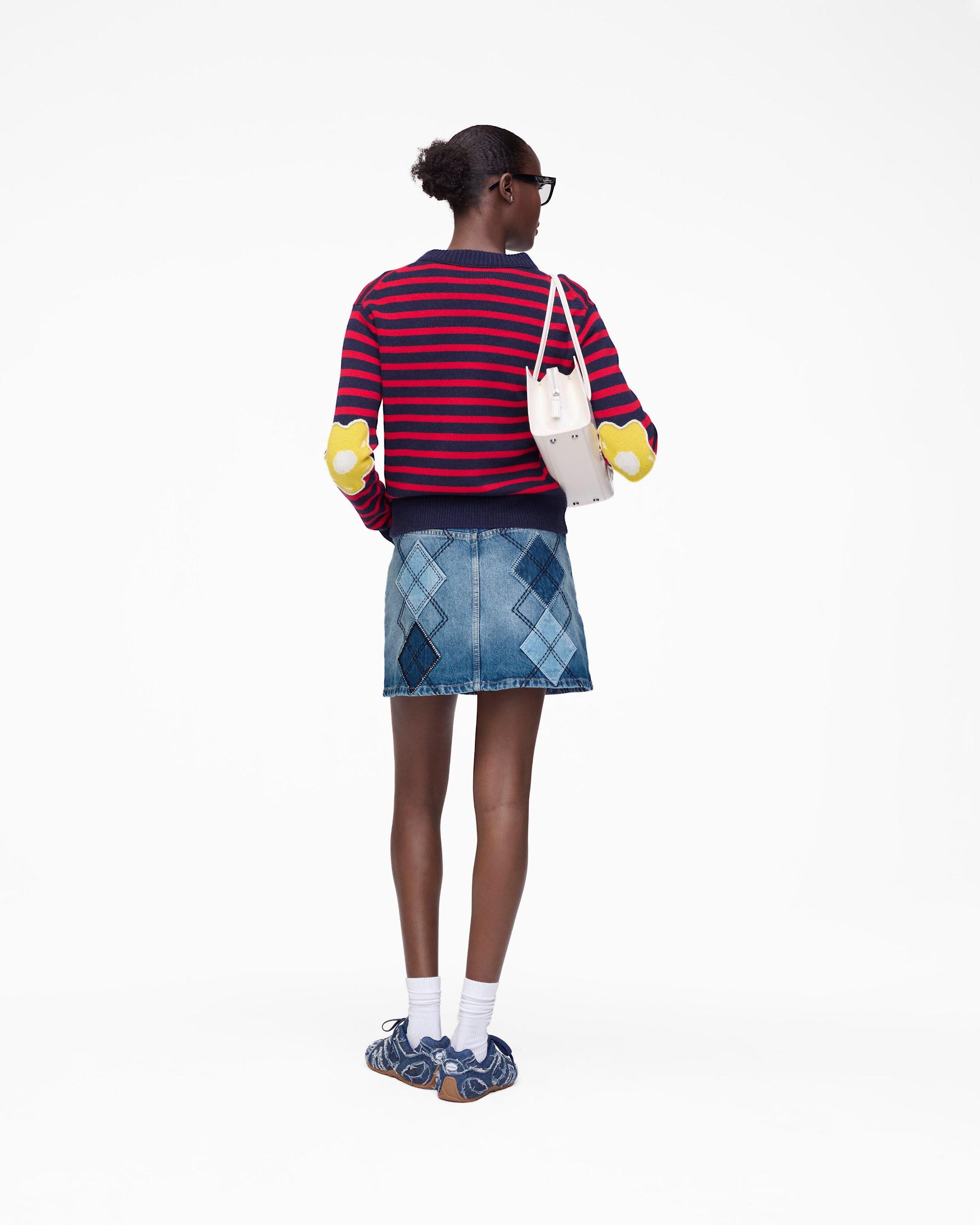 Argyle Patchwork Mini Skirt Product Image