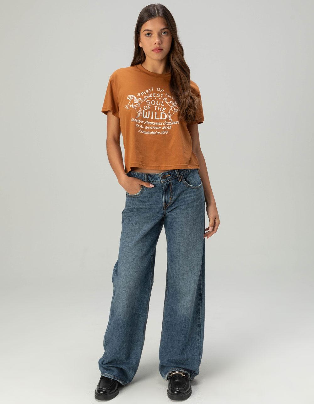 SENDERO PROVISIONS CO. Hi Ho Womens Crop Tee - RUST Product Image