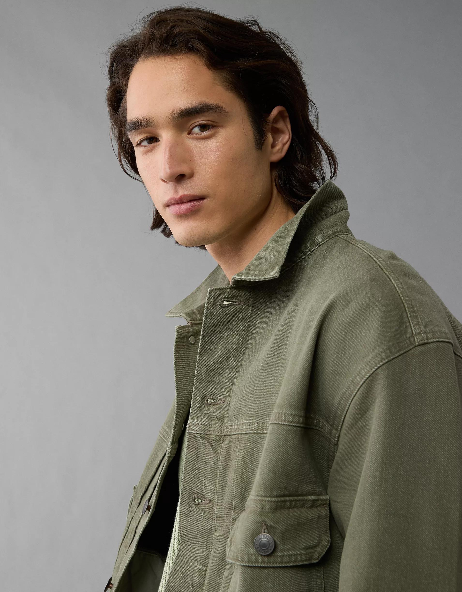 AE Weekend Button-Up Sweater Polo Shirt Product Image