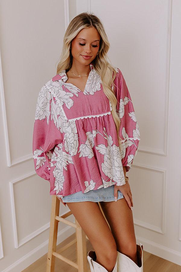 Always In Style Floral Top in Blush Product Image