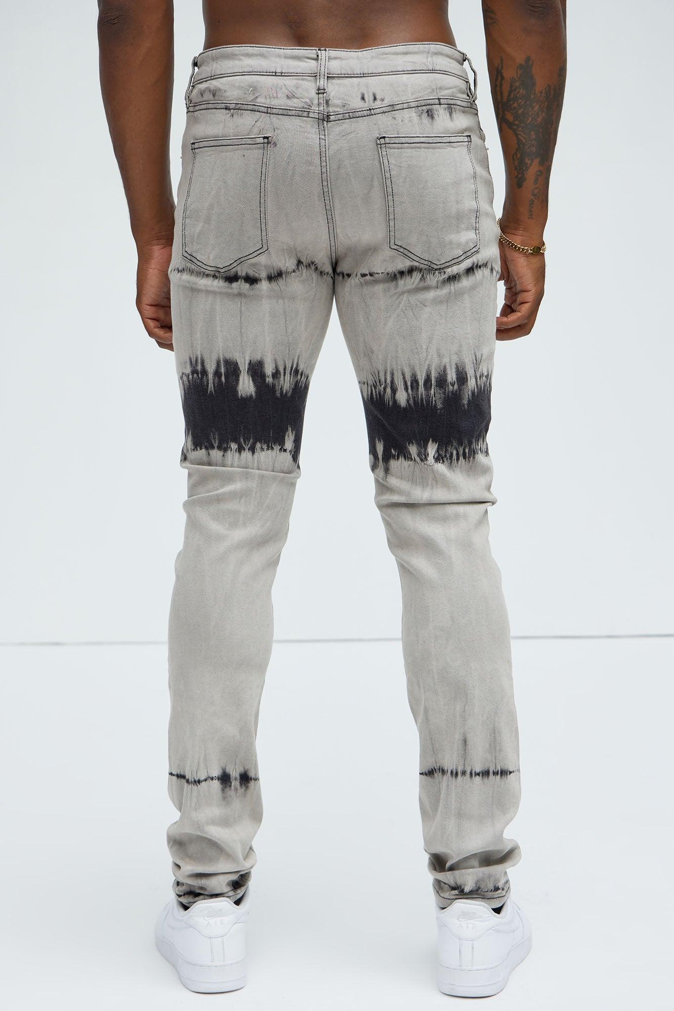 Way Out Stacked Skinny Jeans - Grey/combo Product Image