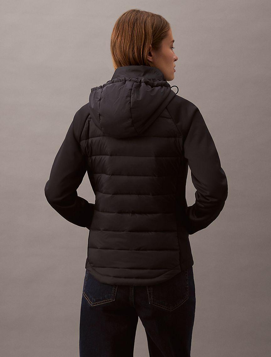 Mixed Media Puffer Jacket Product Image