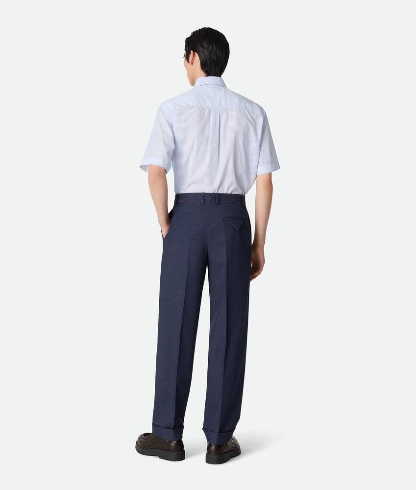 Men's Melange Wool Drill Pants in Dark indigo Product Image