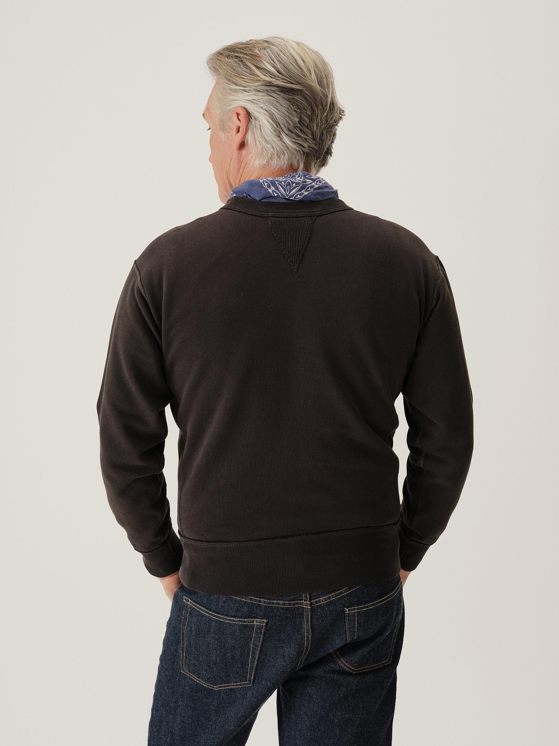 Black Sunfade Welterweight Double V Crew Sweatshirt Product Image