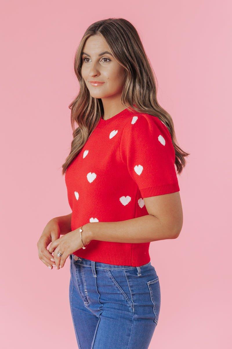 The Love Everlasting Red Heart Sweater - FINAL SALE Product Image